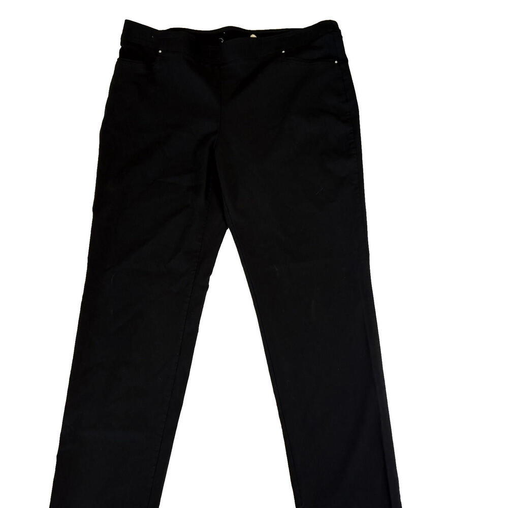 89th + Madison Women’s Black Pull-On Pants Size XL Stretch Slim Fit Rayon Blend